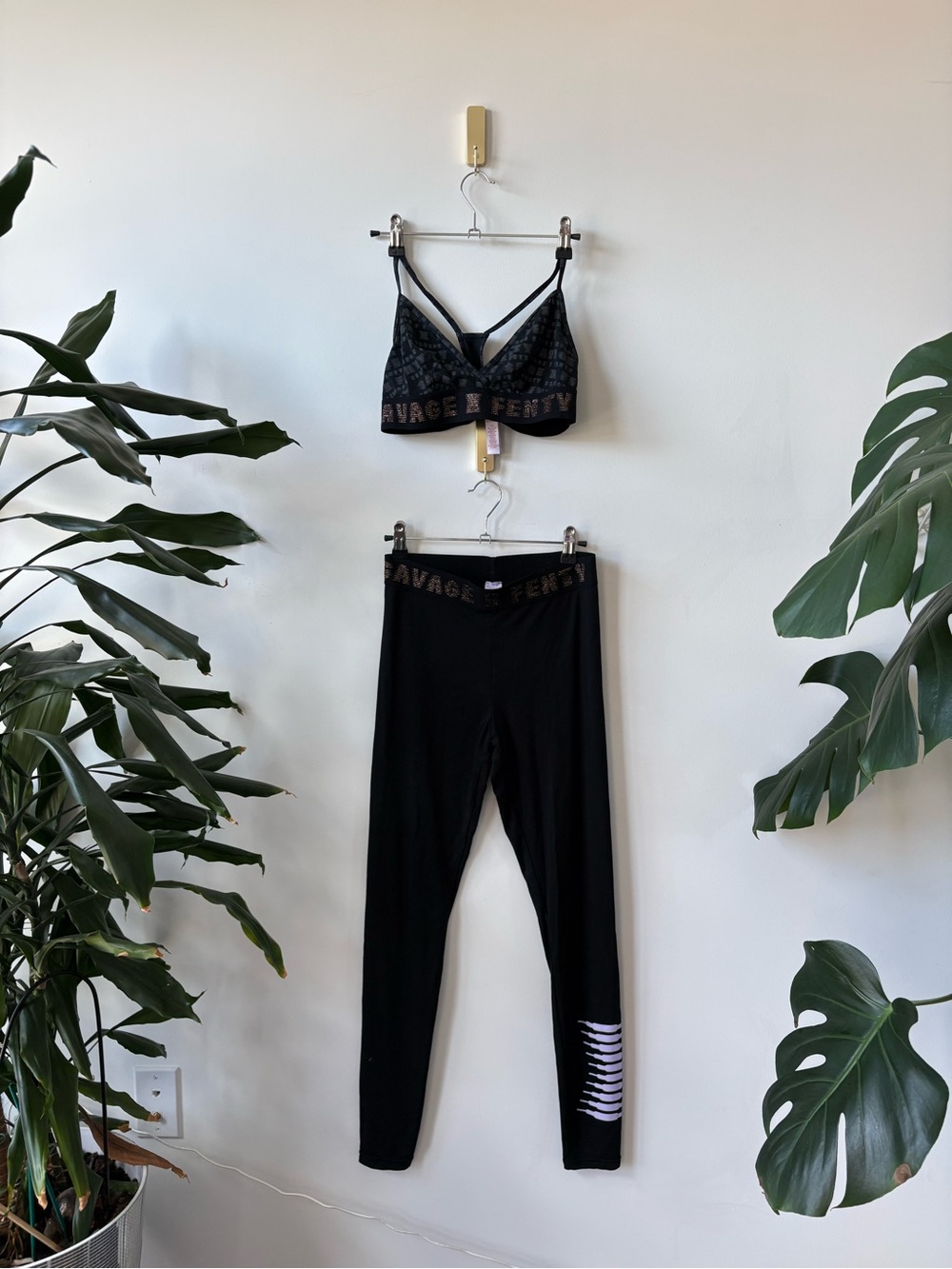 Savage X Fenty Black Bralette and Leggings Set